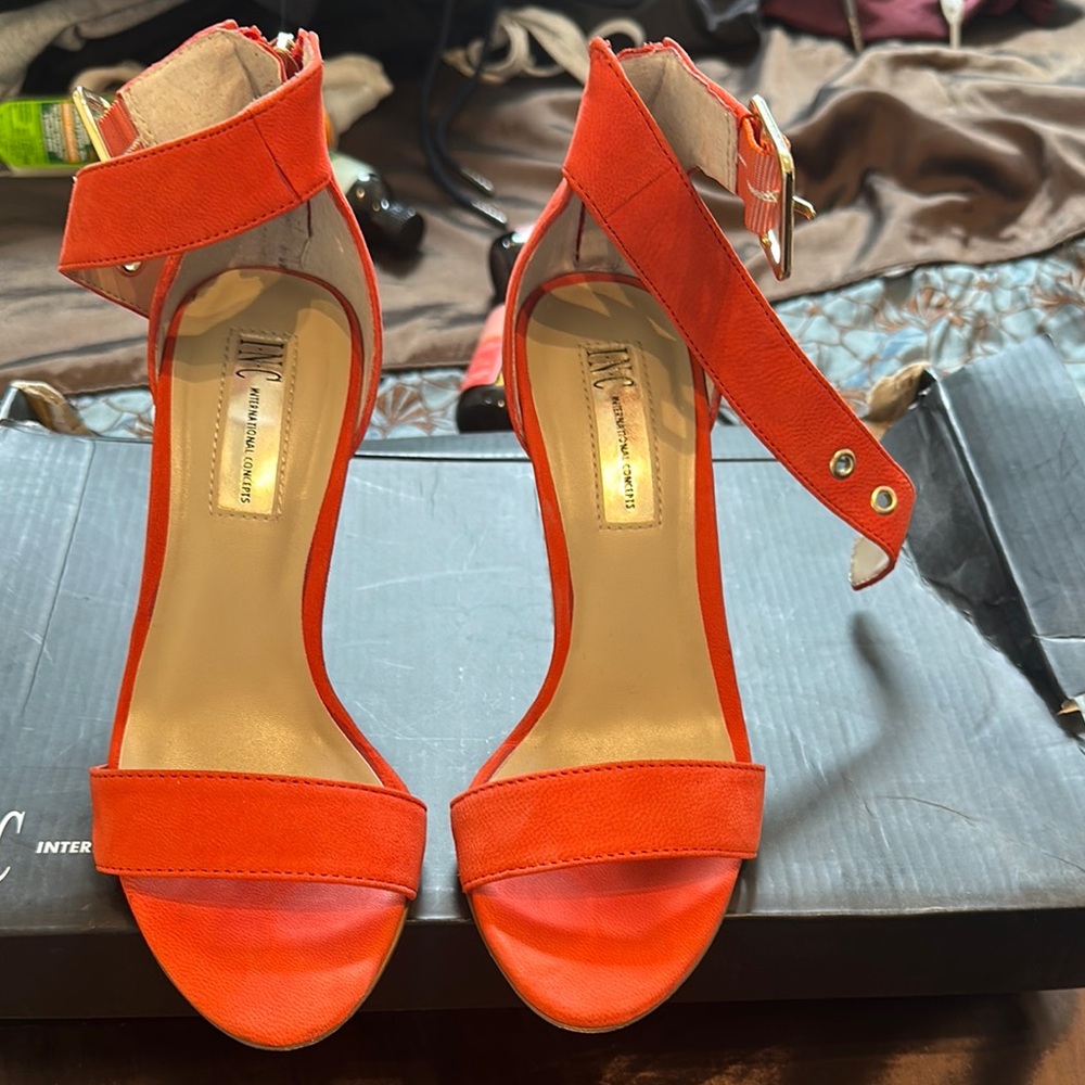 Red Ankle Strap Heels